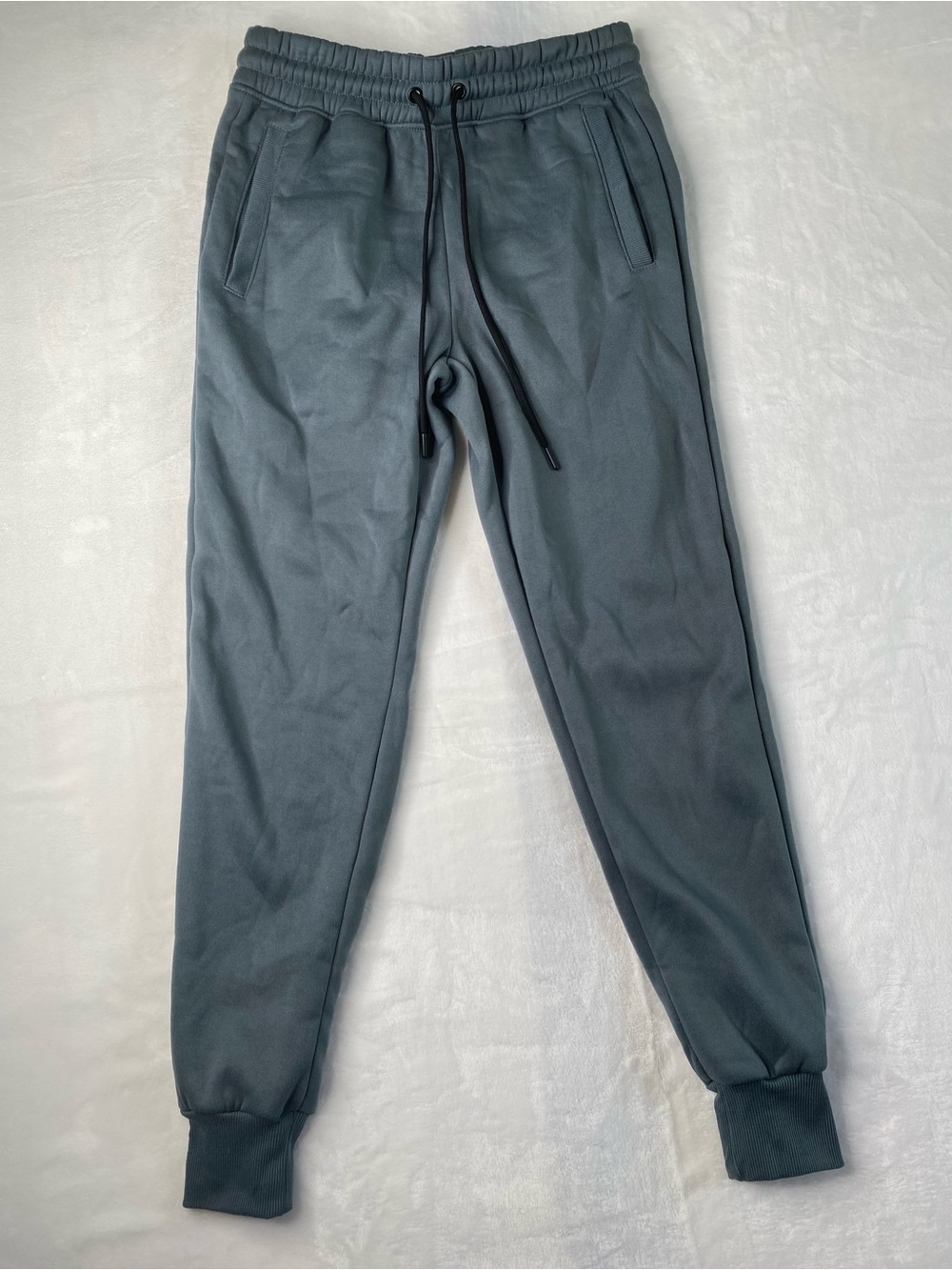 Athletex Men's Gray Jogger Pants - Comfortable Drawstring Sweatpants Size S